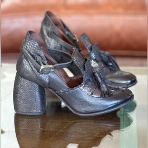 A.S.98 New Snake Skin Finish Leather Shoes Size 37